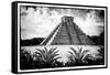 ¡Viva Mexico! B&W Collection - Pyramid of Chichen Itza V-Philippe Hugonnard-Framed Stretched Canvas