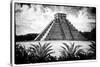 ¡Viva Mexico! B&W Collection - Pyramid of Chichen Itza V-Philippe Hugonnard-Stretched Canvas