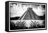 ¡Viva Mexico! B&W Collection - Pyramid of Chichen Itza V-Philippe Hugonnard-Framed Stretched Canvas