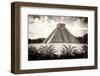 ¡Viva Mexico! B&W Collection - Pyramid of Chichen Itza VI-Philippe Hugonnard-Framed Photographic Print