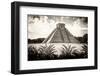 ¡Viva Mexico! B&W Collection - Pyramid of Chichen Itza VI-Philippe Hugonnard-Framed Photographic Print