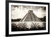 ¡Viva Mexico! B&W Collection - Pyramid of Chichen Itza VI-Philippe Hugonnard-Framed Photographic Print