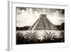 ¡Viva Mexico! B&W Collection - Pyramid of Chichen Itza VI-Philippe Hugonnard-Framed Photographic Print