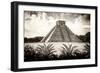 ¡Viva Mexico! B&W Collection - Pyramid of Chichen Itza VI-Philippe Hugonnard-Framed Photographic Print