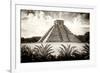 ¡Viva Mexico! B&W Collection - Pyramid of Chichen Itza VI-Philippe Hugonnard-Framed Photographic Print