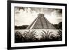 ¡Viva Mexico! B&W Collection - Pyramid of Chichen Itza VI-Philippe Hugonnard-Framed Photographic Print