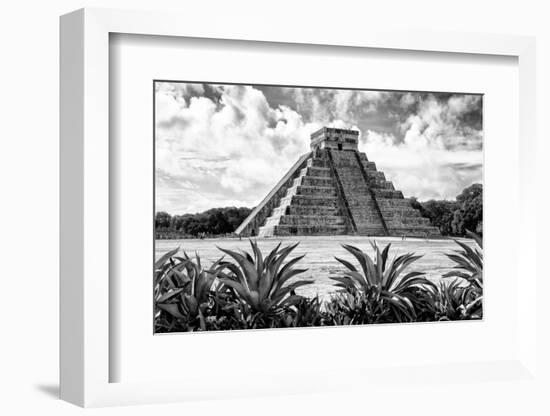 ?Viva Mexico! B&W Collection - Pyramid of Chichen Itza VII-Philippe Hugonnard-Framed Photographic Print