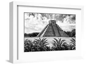 ?Viva Mexico! B&W Collection - Pyramid of Chichen Itza VII-Philippe Hugonnard-Framed Photographic Print