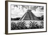 ?Viva Mexico! B&W Collection - Pyramid of Chichen Itza VII-Philippe Hugonnard-Framed Photographic Print