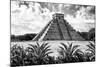 ?Viva Mexico! B&W Collection - Pyramid of Chichen Itza VII-Philippe Hugonnard-Mounted Photographic Print