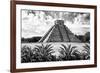 ?Viva Mexico! B&W Collection - Pyramid of Chichen Itza VII-Philippe Hugonnard-Framed Photographic Print