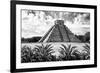 ?Viva Mexico! B&W Collection - Pyramid of Chichen Itza VII-Philippe Hugonnard-Framed Photographic Print