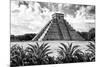 ?Viva Mexico! B&W Collection - Pyramid of Chichen Itza VII-Philippe Hugonnard-Mounted Photographic Print