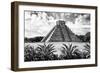 ?Viva Mexico! B&W Collection - Pyramid of Chichen Itza VII-Philippe Hugonnard-Framed Photographic Print