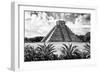 ?Viva Mexico! B&W Collection - Pyramid of Chichen Itza VII-Philippe Hugonnard-Framed Photographic Print