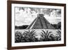 ?Viva Mexico! B&W Collection - Pyramid of Chichen Itza VII-Philippe Hugonnard-Framed Photographic Print