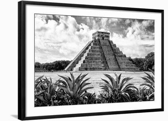 ?Viva Mexico! B&W Collection - Pyramid of Chichen Itza VII-Philippe Hugonnard-Framed Photographic Print