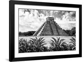 ?Viva Mexico! B&W Collection - Pyramid of Chichen Itza VII-Philippe Hugonnard-Framed Photographic Print