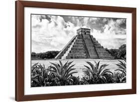 ?Viva Mexico! B&W Collection - Pyramid of Chichen Itza VII-Philippe Hugonnard-Framed Photographic Print