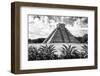 ?Viva Mexico! B&W Collection - Pyramid of Chichen Itza VII-Philippe Hugonnard-Framed Premium Photographic Print