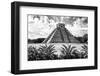 ?Viva Mexico! B&W Collection - Pyramid of Chichen Itza VII-Philippe Hugonnard-Framed Premium Photographic Print