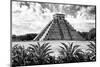 ?Viva Mexico! B&W Collection - Pyramid of Chichen Itza VII-Philippe Hugonnard-Mounted Premium Photographic Print