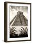 ¡Viva Mexico! B&W Collection - Pyramid of Chichen Itza VIII-Philippe Hugonnard-Framed Photographic Print