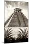 ¡Viva Mexico! B&W Collection - Pyramid of Chichen Itza VIII-Philippe Hugonnard-Mounted Photographic Print