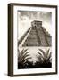 ¡Viva Mexico! B&W Collection - Pyramid of Chichen Itza VIII-Philippe Hugonnard-Framed Premium Photographic Print