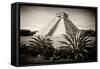 ¡Viva Mexico! B&W Collection - Pyramid of Chichen Itza-Philippe Hugonnard-Framed Stretched Canvas