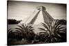 ¡Viva Mexico! B&W Collection - Pyramid of Chichen Itza-Philippe Hugonnard-Stretched Canvas
