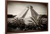 ¡Viva Mexico! B&W Collection - Pyramid of Chichen Itza-Philippe Hugonnard-Framed Photographic Print