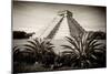 ¡Viva Mexico! B&W Collection - Pyramid of Chichen Itza-Philippe Hugonnard-Mounted Photographic Print