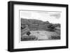 ¡Viva Mexico! B&W Collection - Pyramid of Puebla IV (Cantona Ruins)-Philippe Hugonnard-Framed Photographic Print