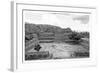 ¡Viva Mexico! B&W Collection - Pyramid of Puebla IV (Cantona Ruins)-Philippe Hugonnard-Framed Photographic Print