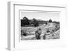 ¡Viva Mexico! B&W Collection - Pyramid of Puebla VI (Cantona Ruins)-Philippe Hugonnard-Framed Photographic Print