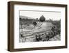 ¡Viva Mexico! B&W Collection - Pyramid of Puebla VII (Cantona Ruins)-Philippe Hugonnard-Framed Photographic Print