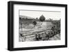 ¡Viva Mexico! B&W Collection - Pyramid of Puebla VII (Cantona Ruins)-Philippe Hugonnard-Framed Photographic Print