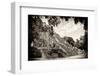 ¡Viva Mexico! B&W Collection - Pyramid of the ancient Mayan city of Calakmul III-Philippe Hugonnard-Framed Photographic Print