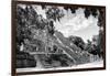 ¡Viva Mexico! B&W Collection - Pyramid of the ancient Mayan city of Calakmul IV-Philippe Hugonnard-Framed Photographic Print