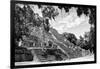 ¡Viva Mexico! B&W Collection - Pyramid of the ancient Mayan city of Calakmul IV-Philippe Hugonnard-Framed Photographic Print