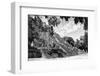 ¡Viva Mexico! B&W Collection - Pyramid of the ancient Mayan city of Calakmul IV-Philippe Hugonnard-Framed Photographic Print