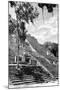 ¡Viva Mexico! B&W Collection - Pyramid of the ancient Mayan city of Calakmul VI-Philippe Hugonnard-Mounted Photographic Print