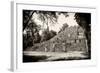 ¡Viva Mexico! B&W Collection - Pyramid of the ancient Mayan city of Calakmul-Philippe Hugonnard-Framed Photographic Print