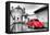 ?Viva Mexico! B&W Collection - Red VW Beetle Car in San Cristobal de Las Casas-Philippe Hugonnard-Framed Stretched Canvas