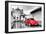 ?Viva Mexico! B&W Collection - Red VW Beetle Car in San Cristobal de Las Casas-Philippe Hugonnard-Framed Photographic Print