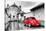 ?Viva Mexico! B&W Collection - Red VW Beetle Car in San Cristobal de Las Casas-Philippe Hugonnard-Stretched Canvas