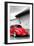 ¡Viva Mexico! B&W Collection - Red VW Beetle in San Cristobal de Las Casas-Philippe Hugonnard-Framed Photographic Print