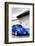 ¡Viva Mexico! B&W Collection - Royal Blue VW Beetle in San Cristobal de Las Casas-Philippe Hugonnard-Framed Photographic Print