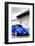 ¡Viva Mexico! B&W Collection - Royal Blue VW Beetle in San Cristobal de Las Casas-Philippe Hugonnard-Framed Photographic Print